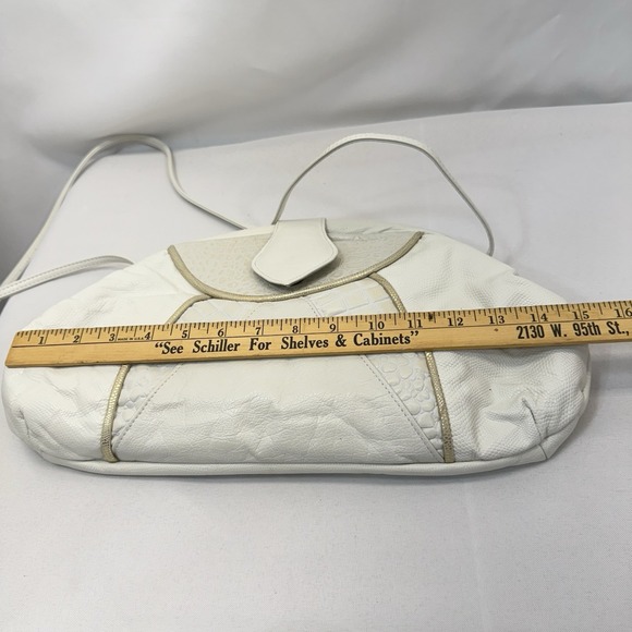 Vintage NWOT Fifth Avenue‎ Purse White Gold Trim Leather Patchwork Shoulder Bag main image 8